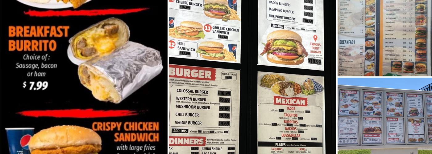 Burger Point Menu