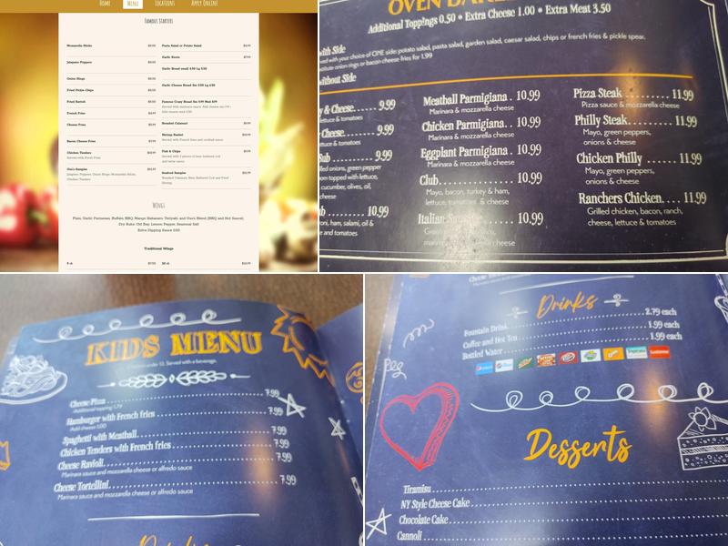 Gus's New York Pizza & Bar Menu