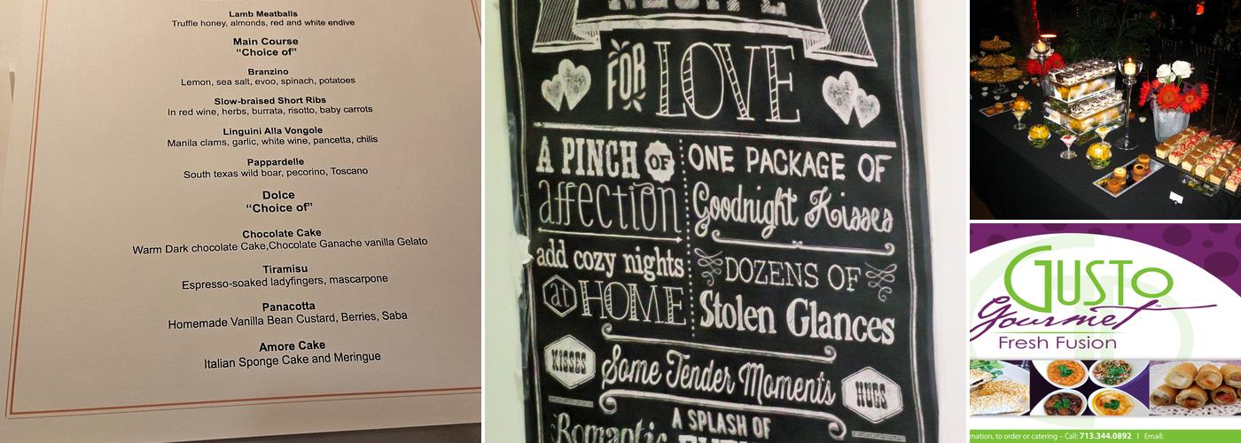 Gusto Gourmet Menu