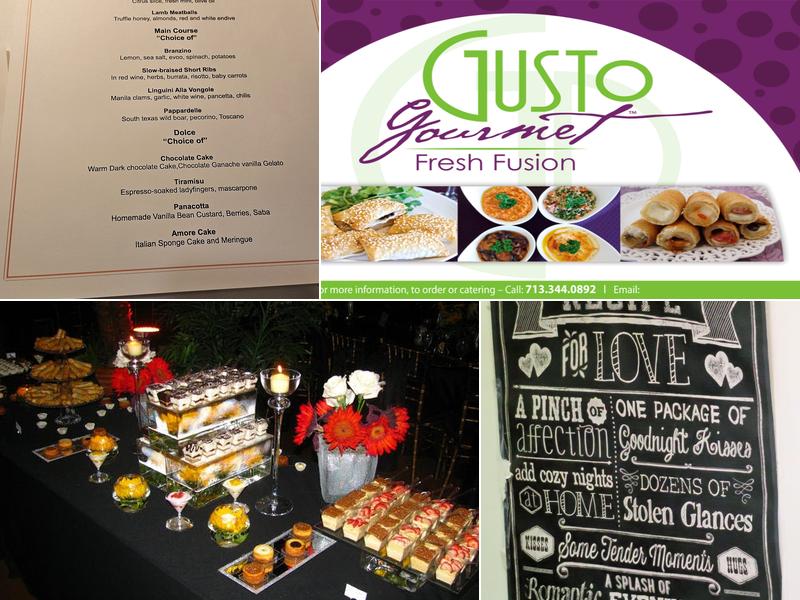 Gusto Gourmet Menu