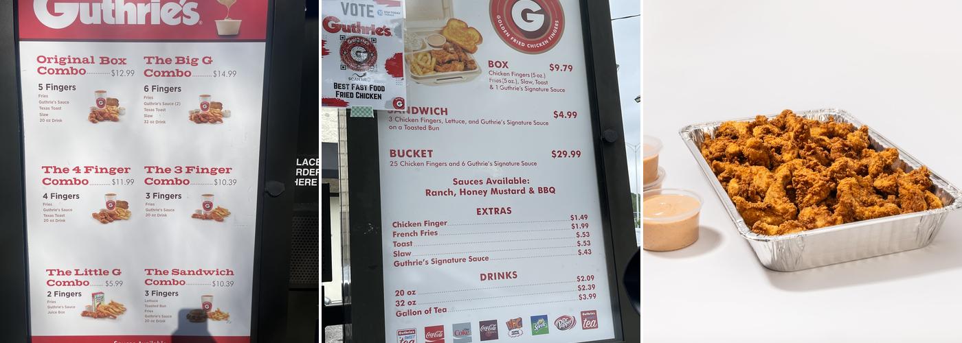 Guthrie's of Homewood Menu