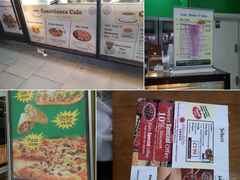 Cafe Casablanca London Menu