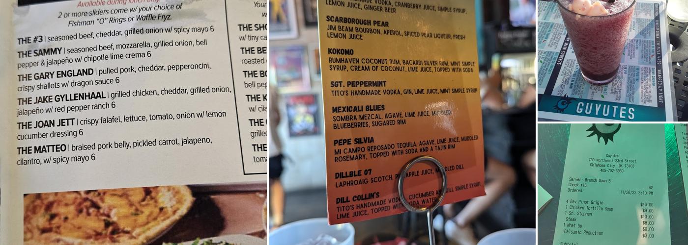 Guyutes Menu
