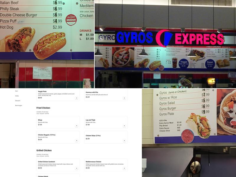 Gyro Express Menu