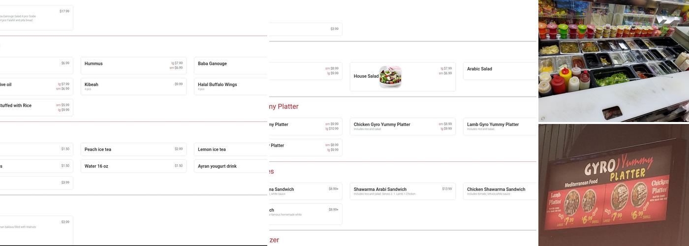 The Gyro Platter 1 Menu