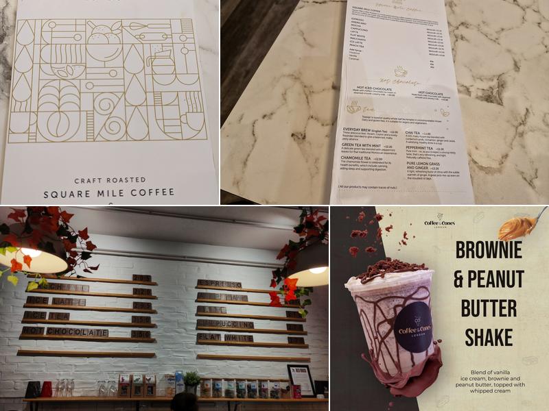 Coffee and Cones Menu