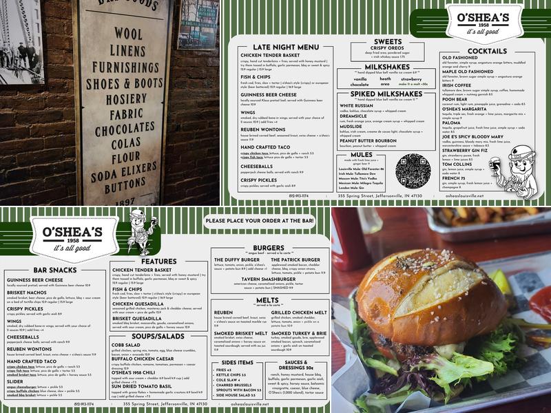 H.M.Franks an O'Shea's Pub Menu