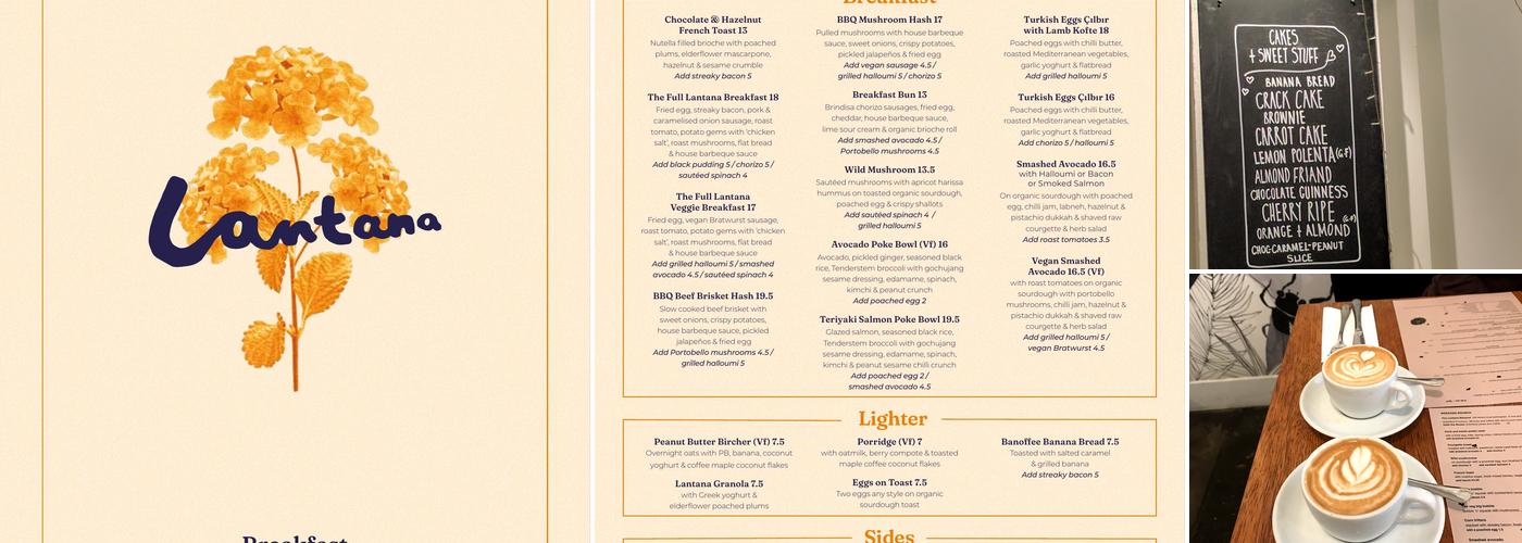 Lantana Shoreditch Menu