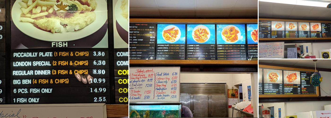Alaskan Fish & Chips Menu