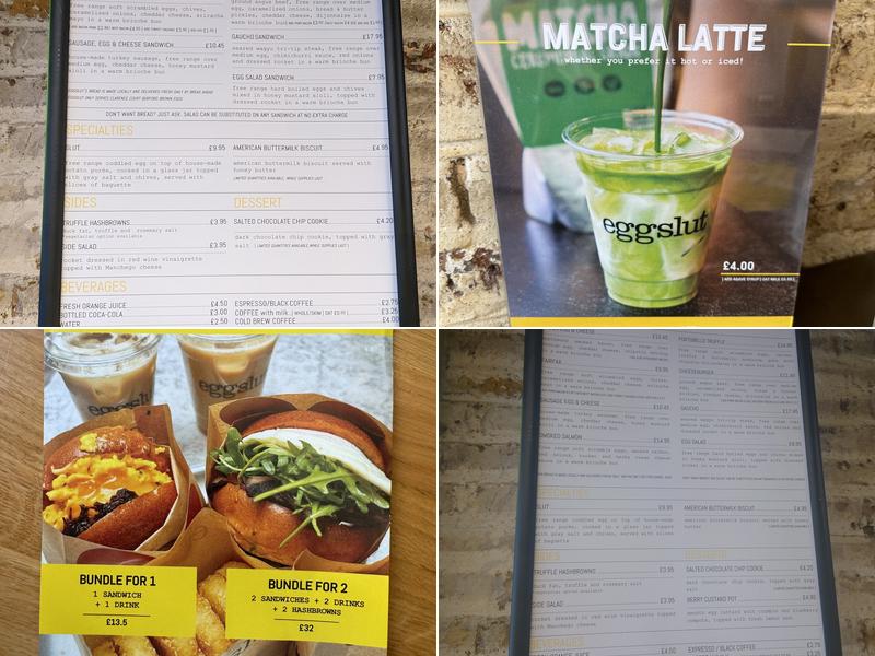 Eggslut Shoreditch Menu