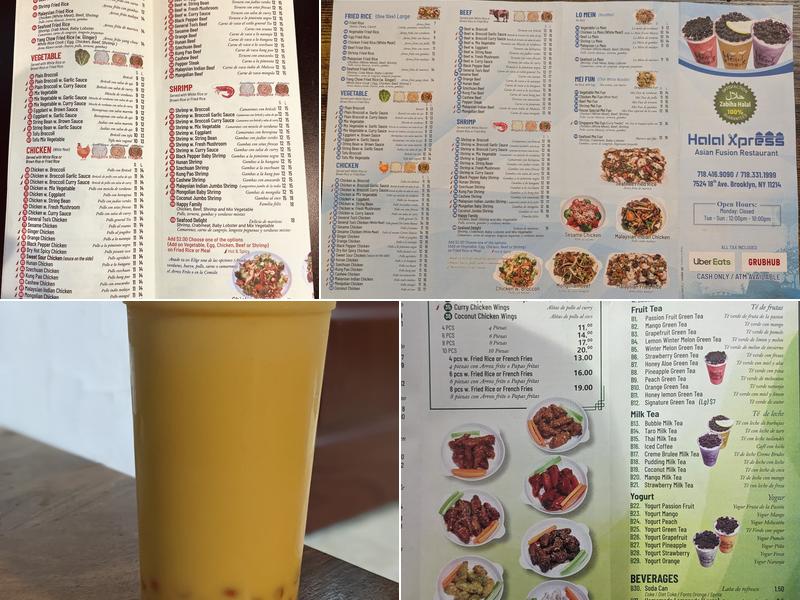 HALAL Xpress Asian Fusion Menu