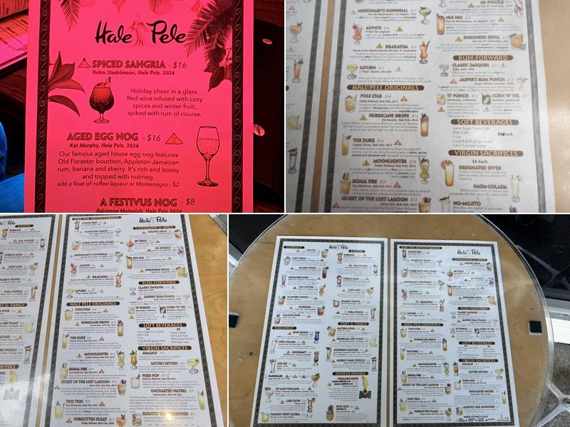 Hale Pele Menu