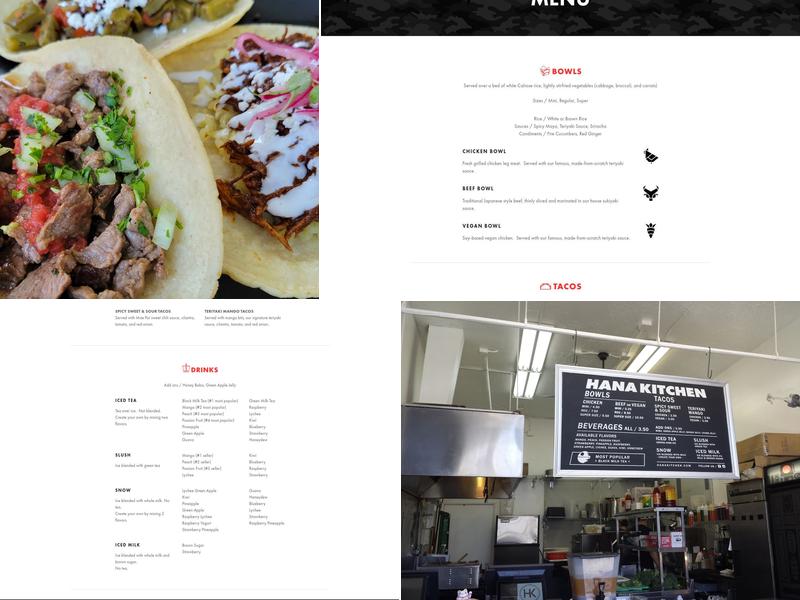 Hana Kitchen - Santa Barbara Downtown Menu