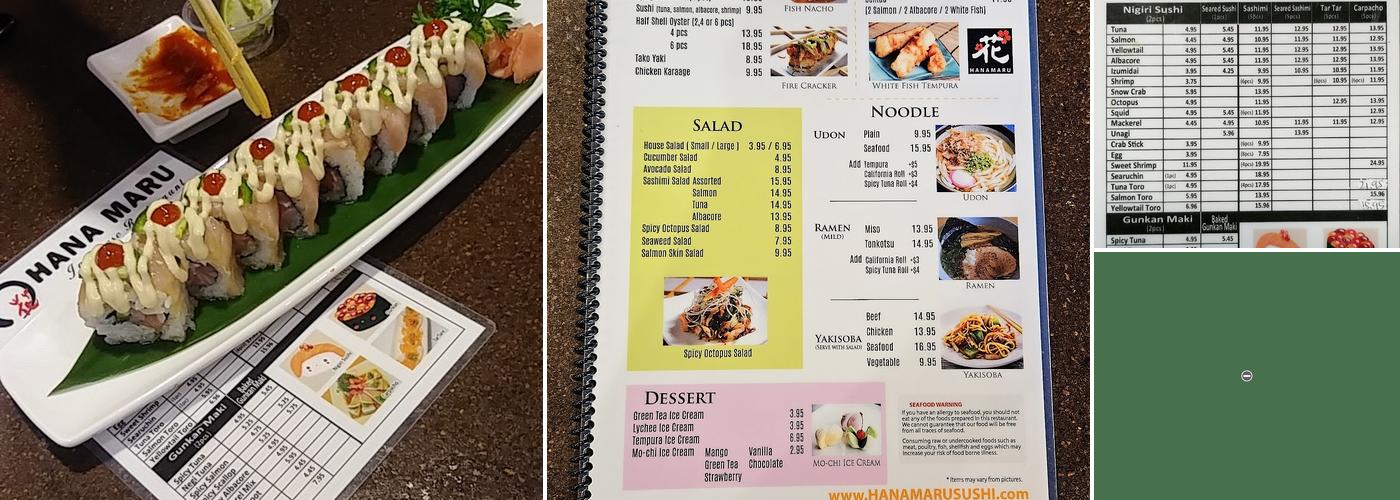 HanaMaru SUSHI Menu
