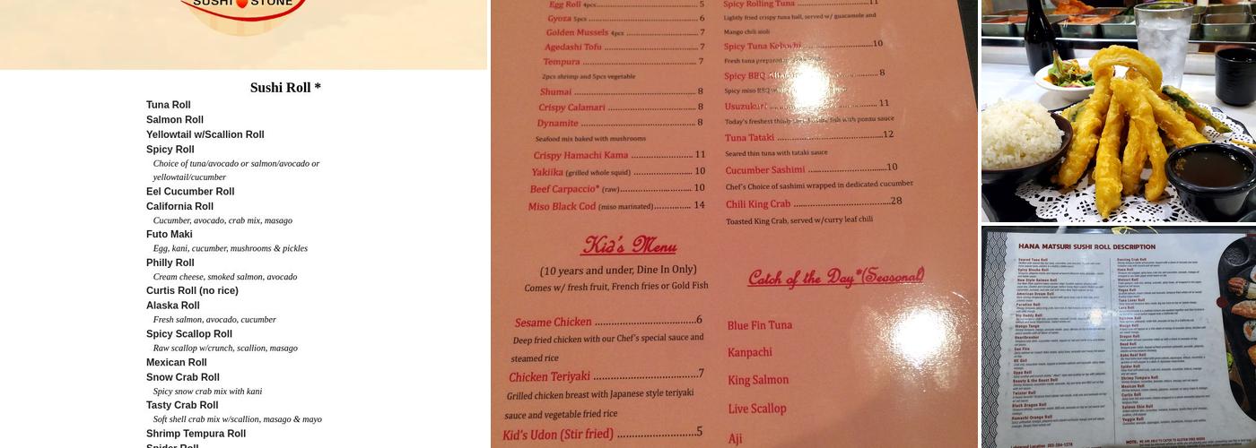 Hana Matsuri Sushi Menu