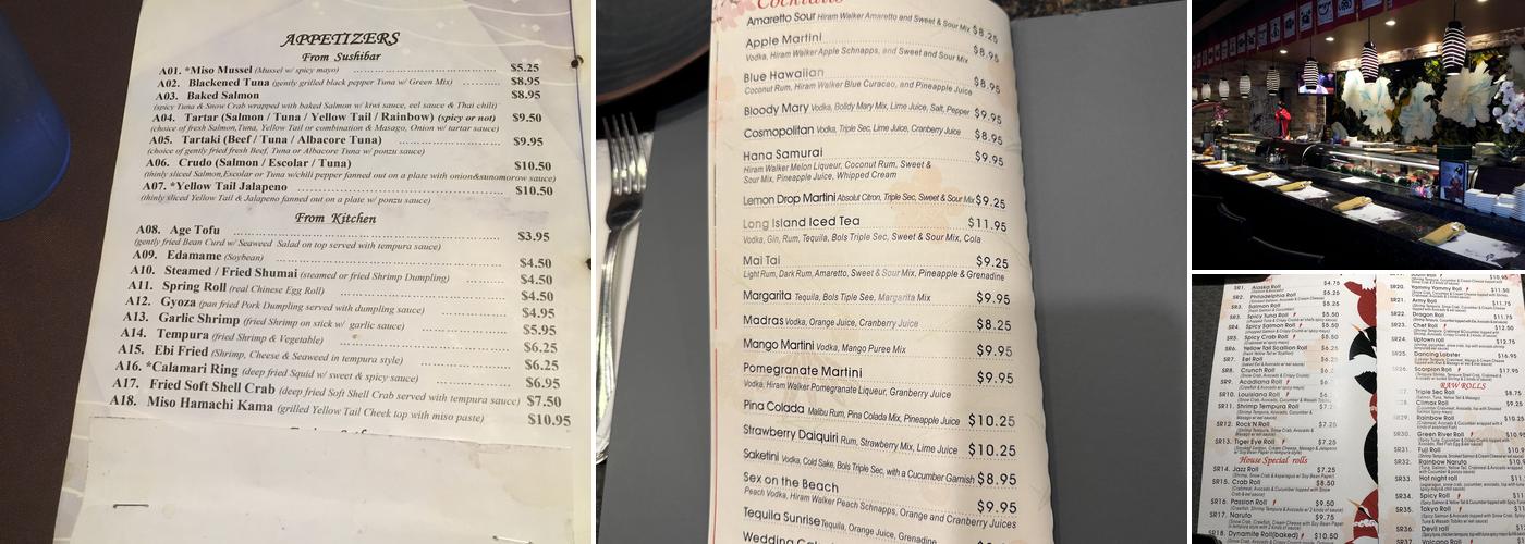 Hana Steak Seafood & Sushi Menu