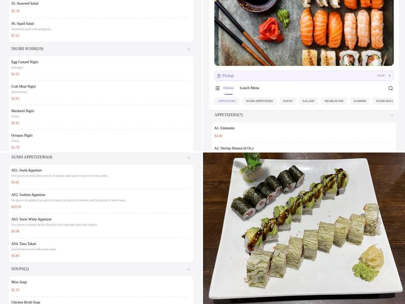 Hana Steak & Sushi Menu