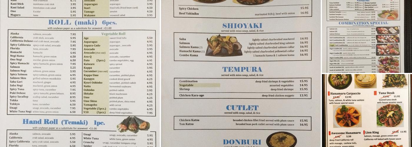 Hanamaru Menu
