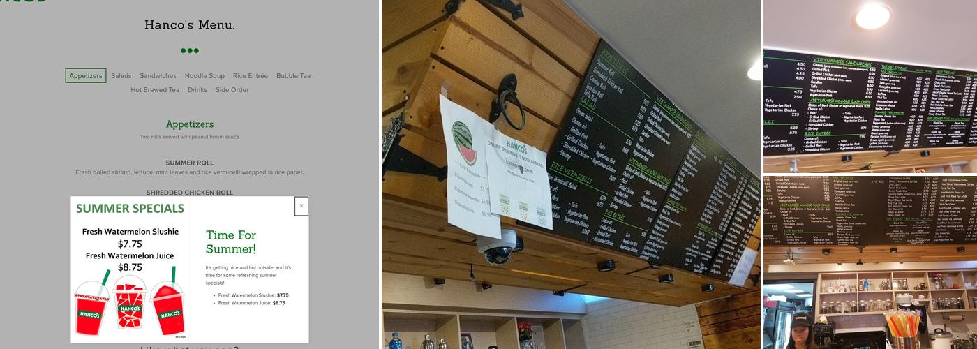 Hanco's Menu