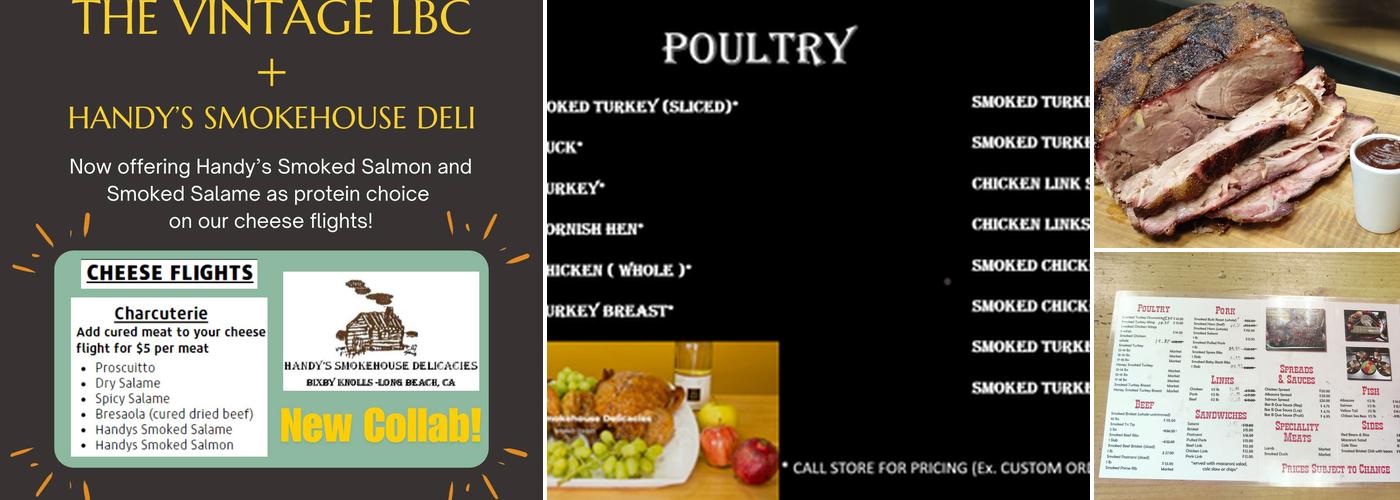 Handy's Smokehouse Delicacies Menu