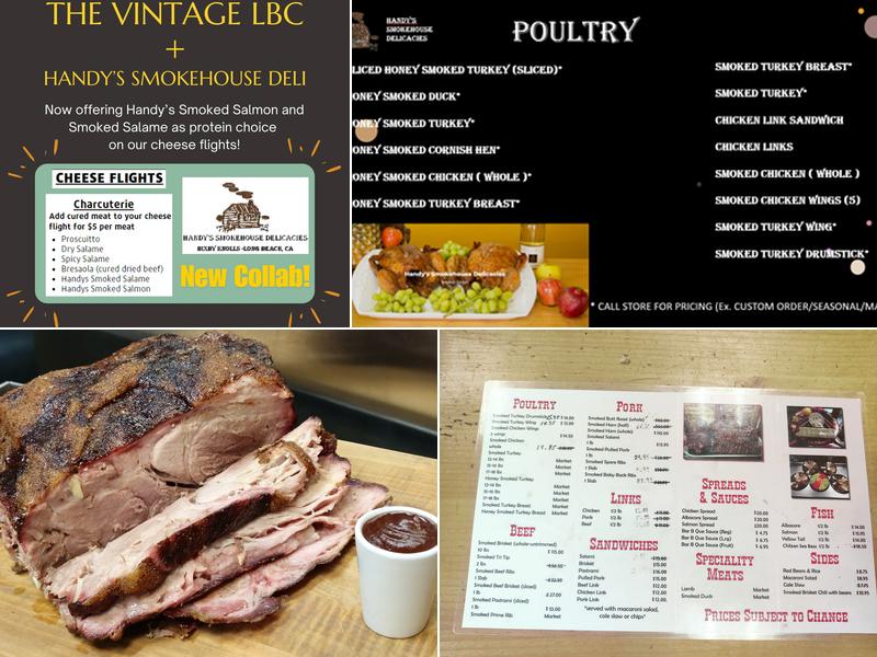 Handy's Smokehouse Delicacies Menu