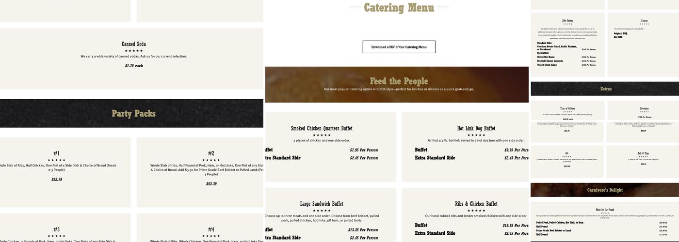 Hap's Pit Barbecue Menu