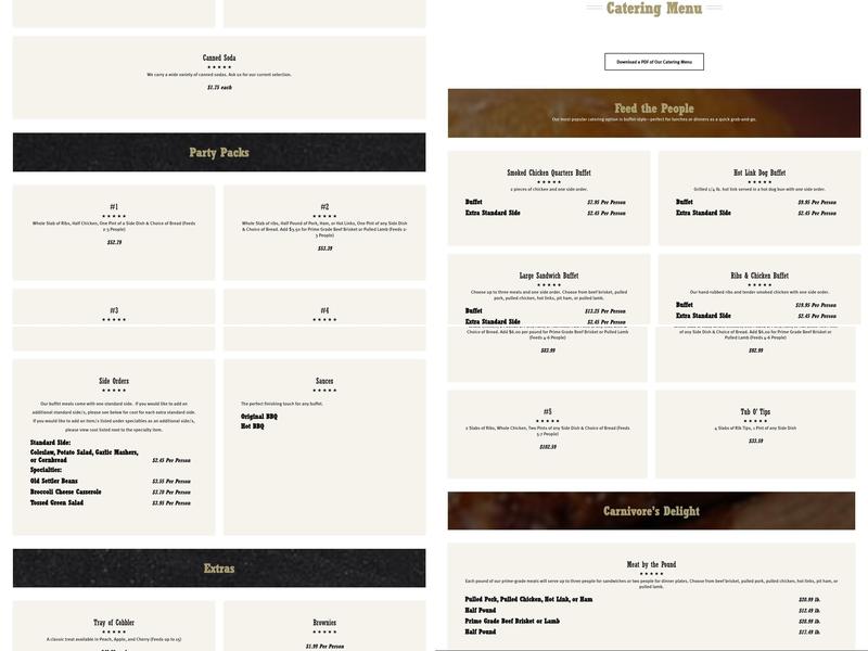 Hap's Pit Barbecue Menu