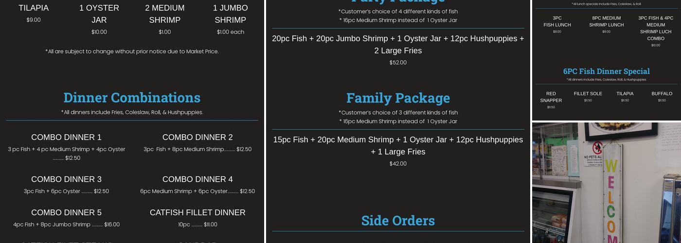 Happy Fish Market Menu