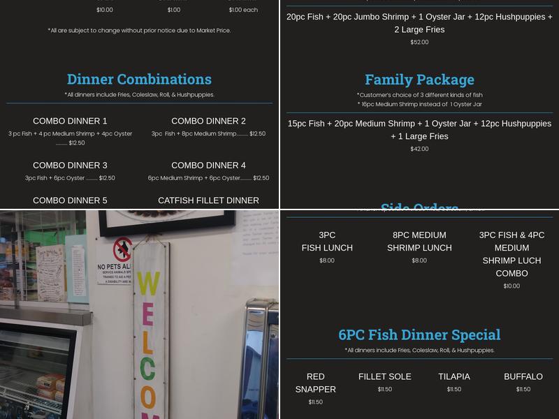 Happy Fish Market Menu