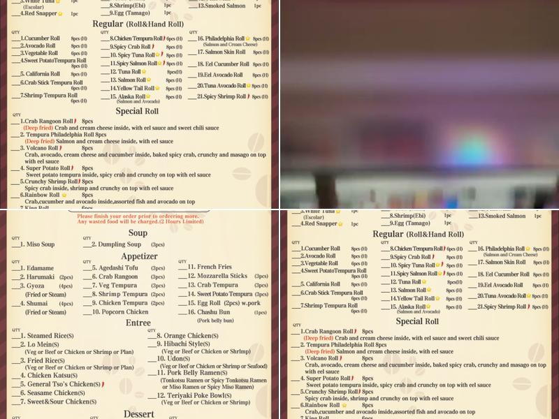 Happy Sushi + Grill (30% off fresh sushi) Menu