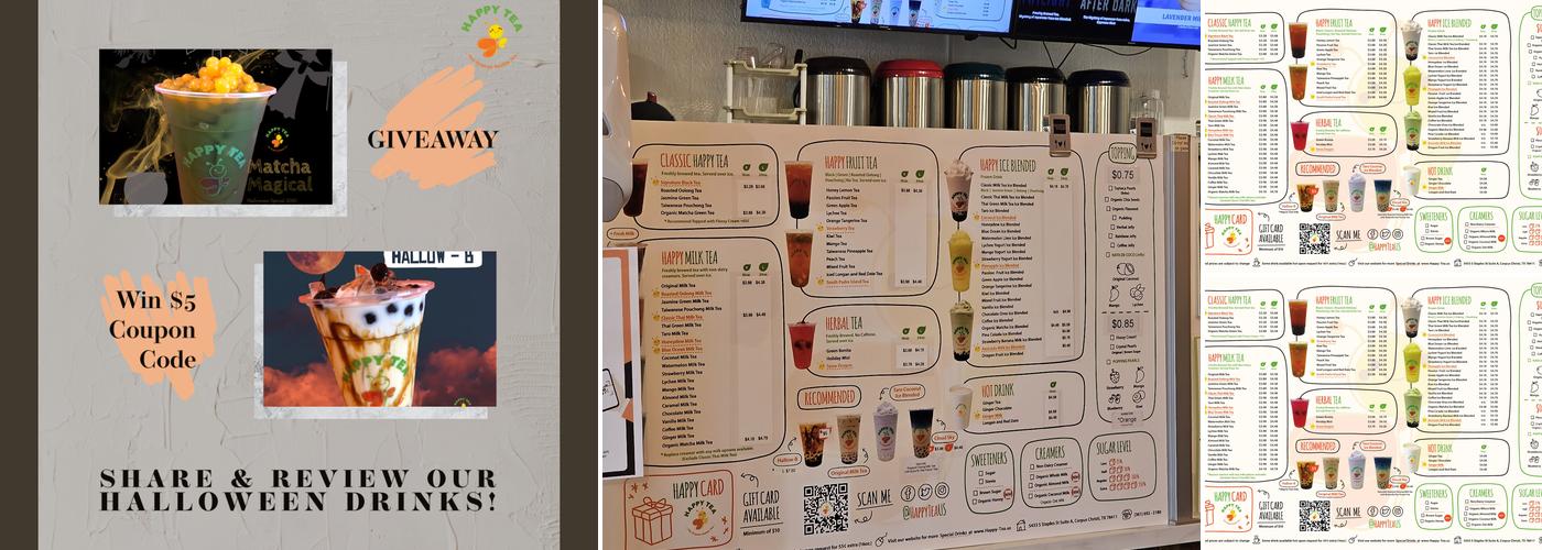 Happy Tea Menu