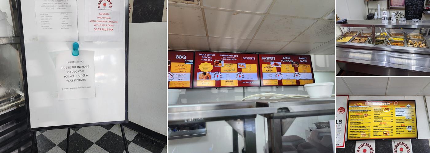 Hardeman's BBQ Menu