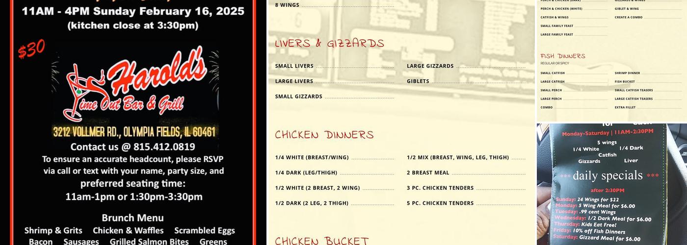 Harold's Chicken of South Holland Menu