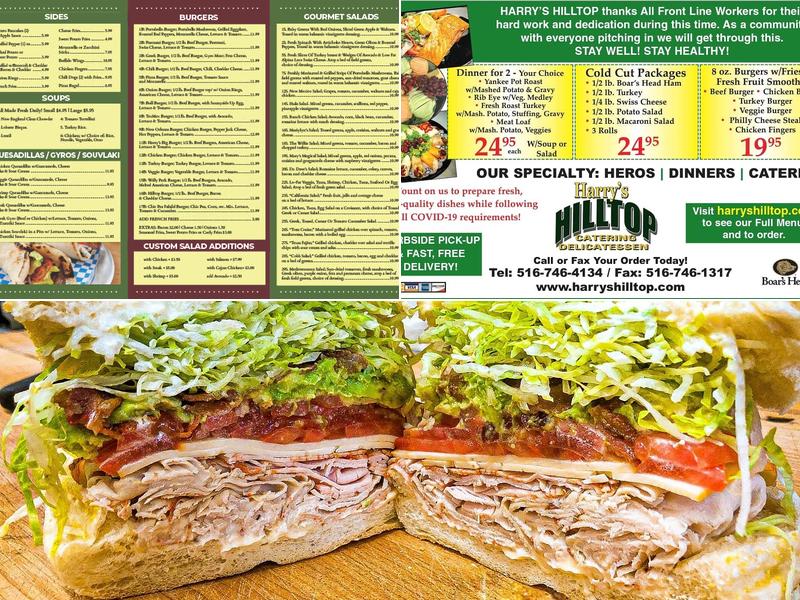 Harry's Hilltop Menu