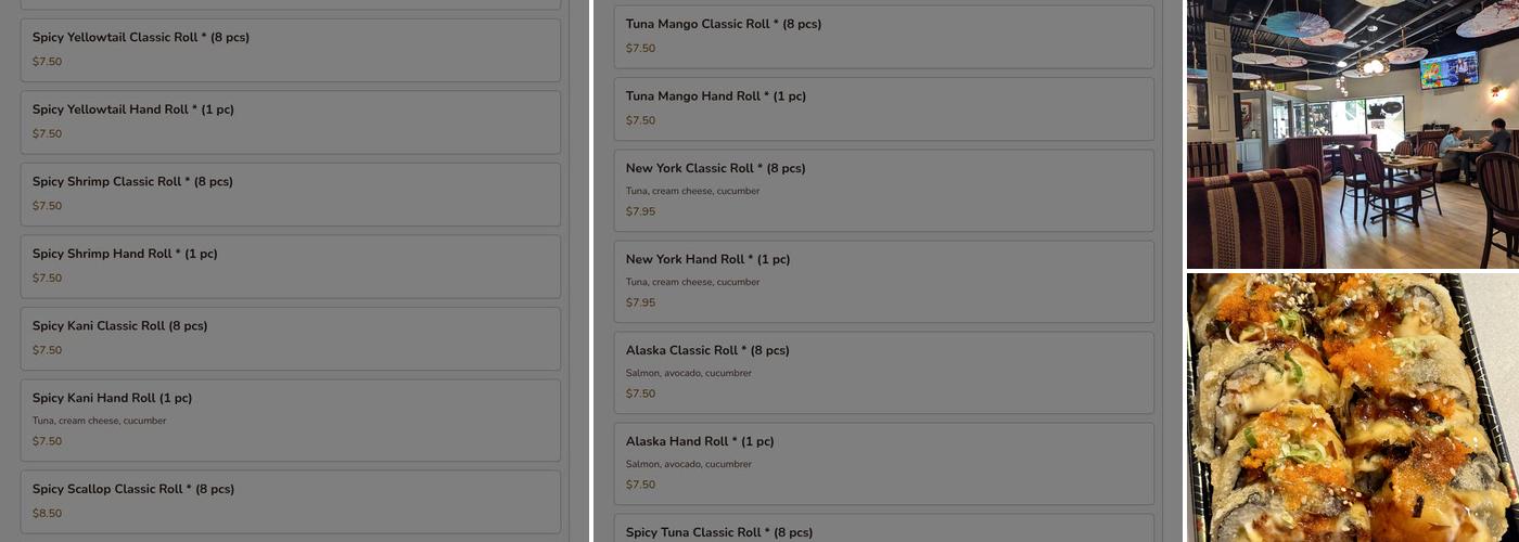 Hasu Sushi & Grill Menu