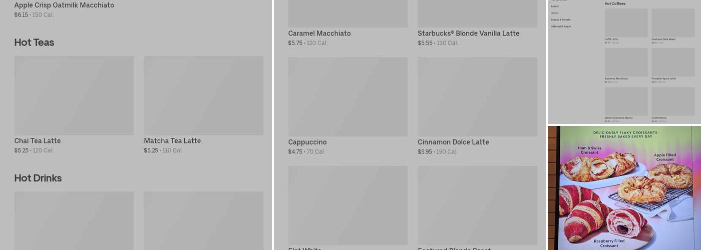 Starbucks Menu
