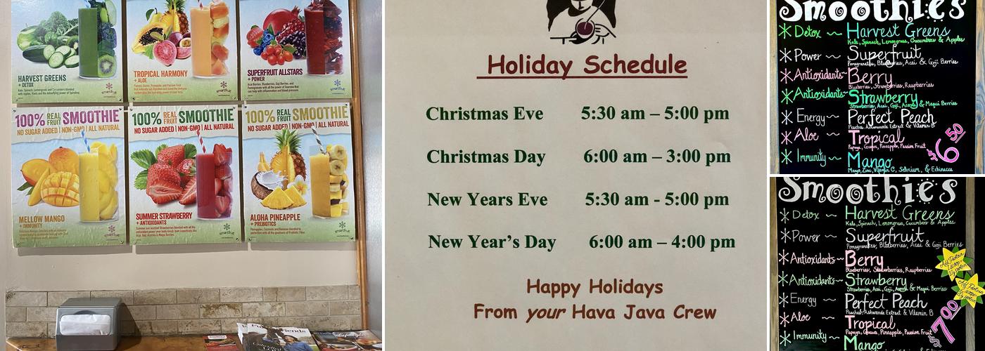 Hava Java Menu