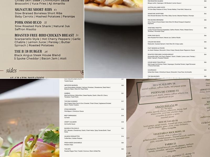 BSTRO 38 Menu