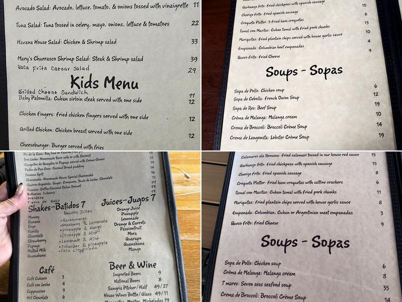 Havana Spice Menu