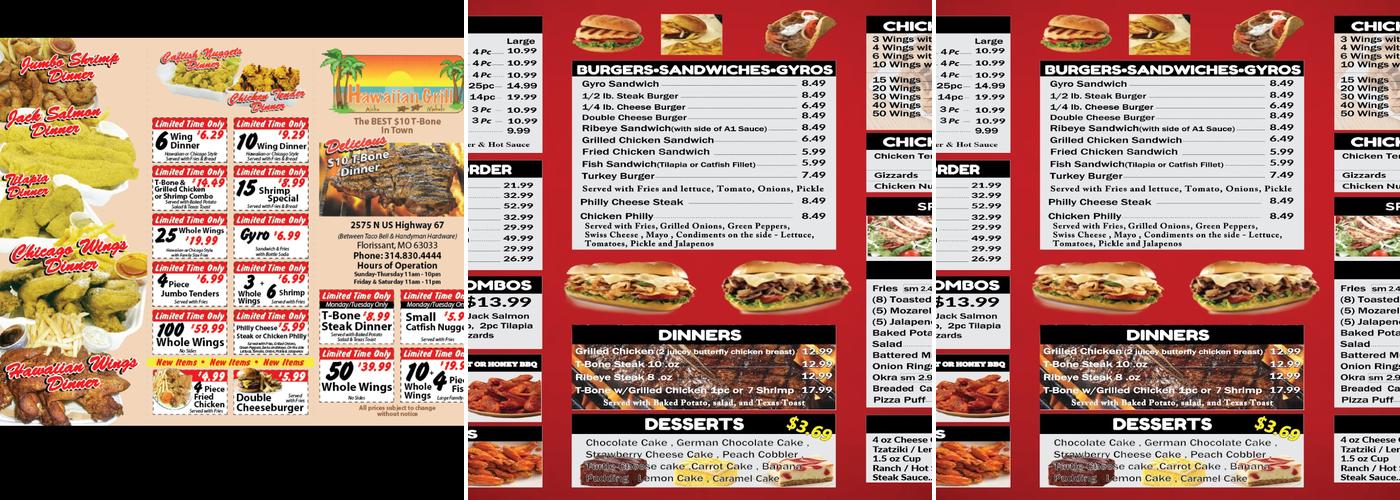 Hawaiian Grill Menu