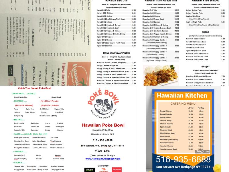 Hawaiian kitchen Menu