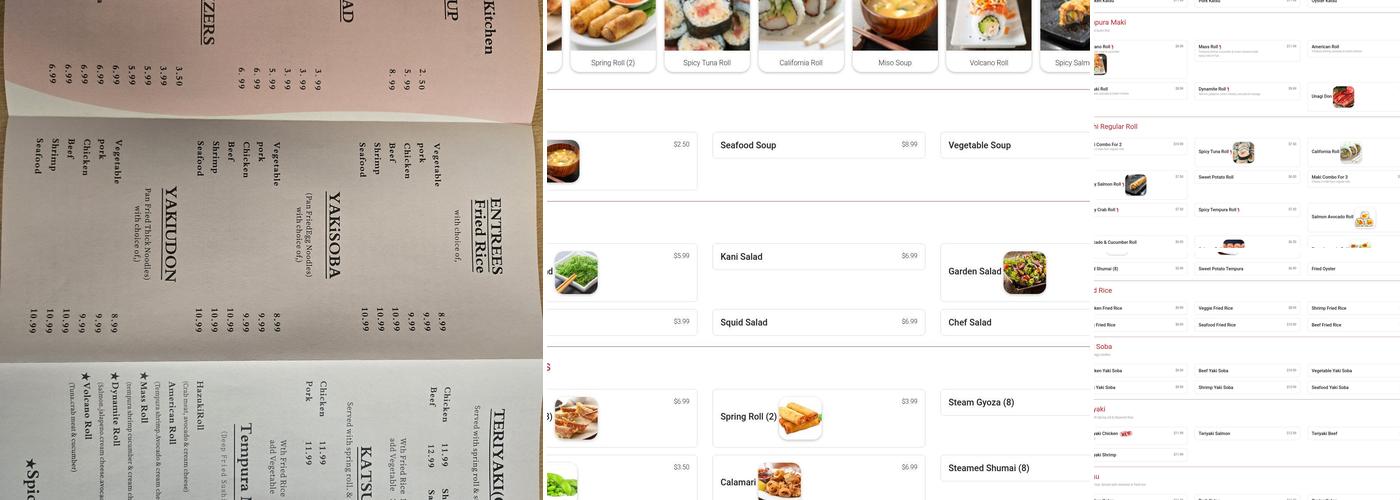 Hazuki Kitchen Menu
