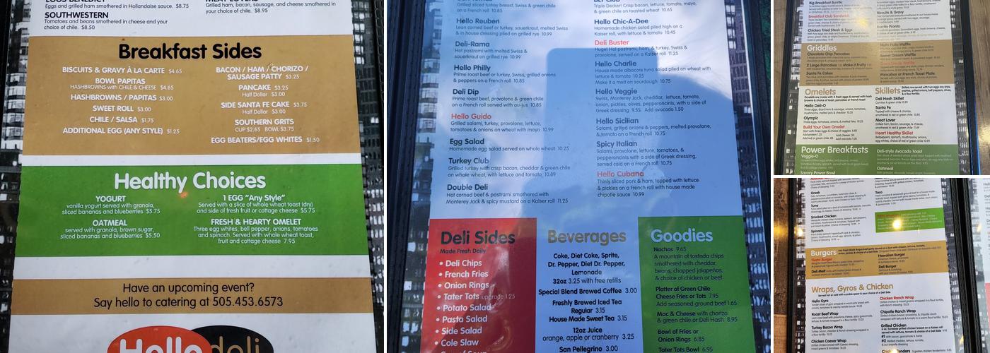 Hello Deli Menu