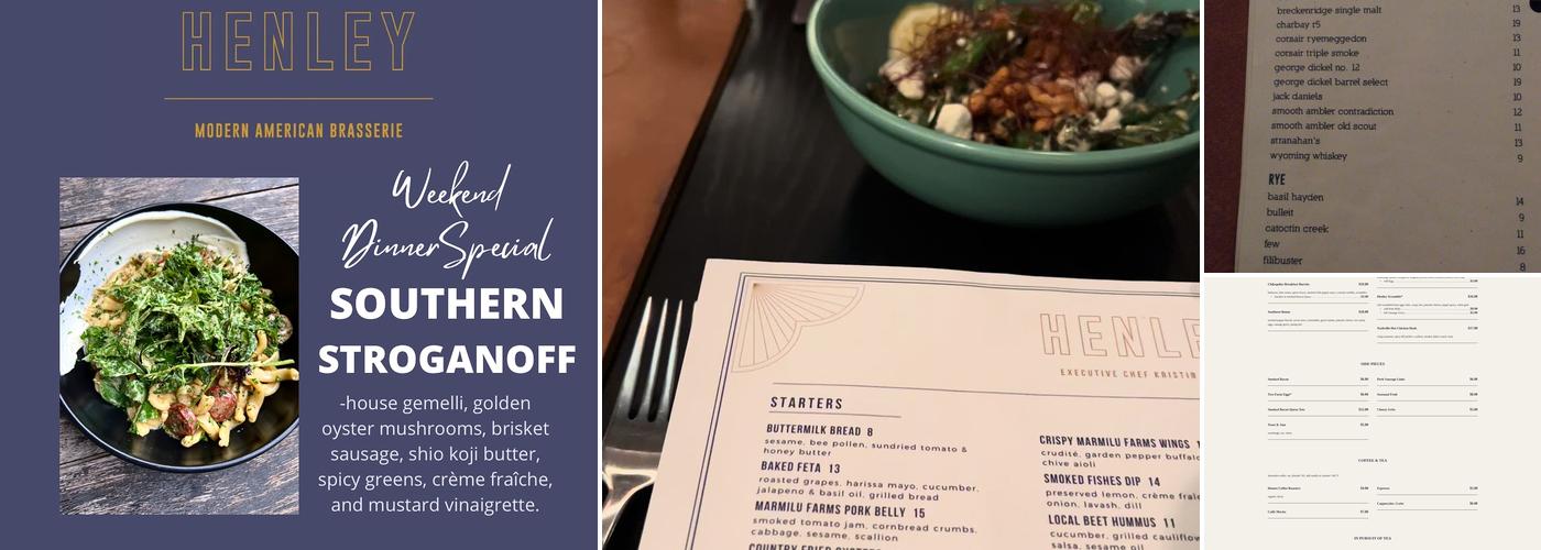 Henley Menu
