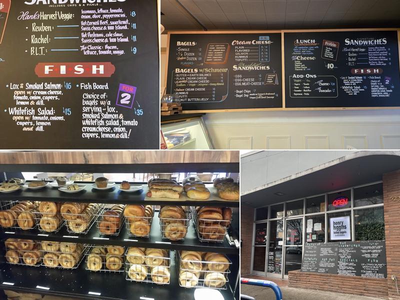 Henry Higgins Boiled Bagels Menu