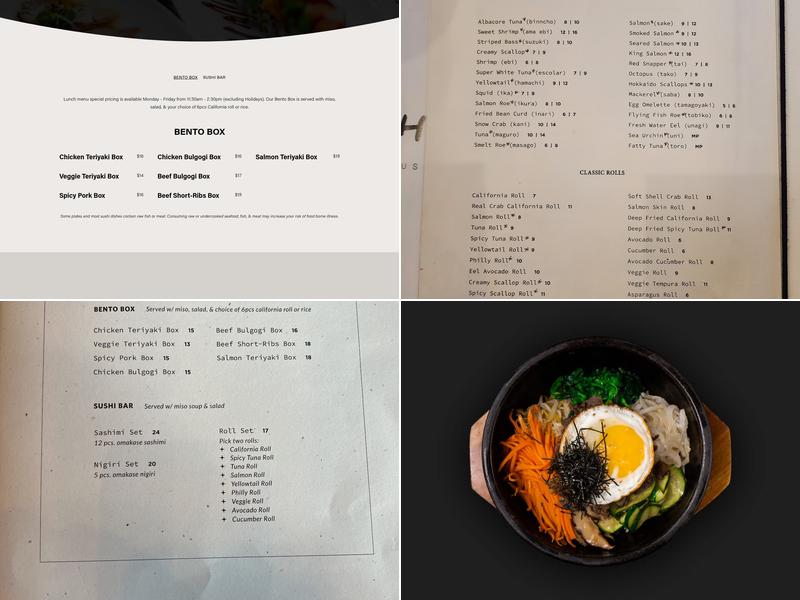 Hero Sushi & Sake Bar Menu