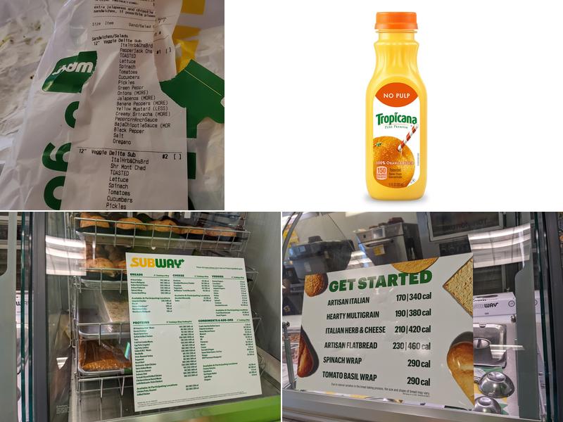 Subway Menu