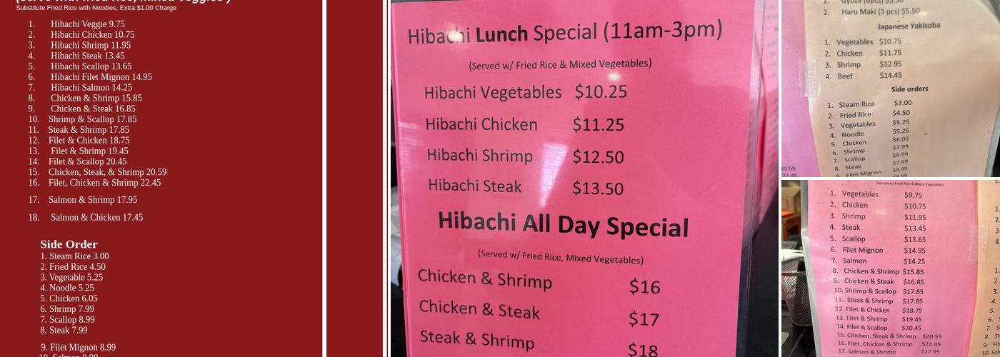 Hibachi Express Menu