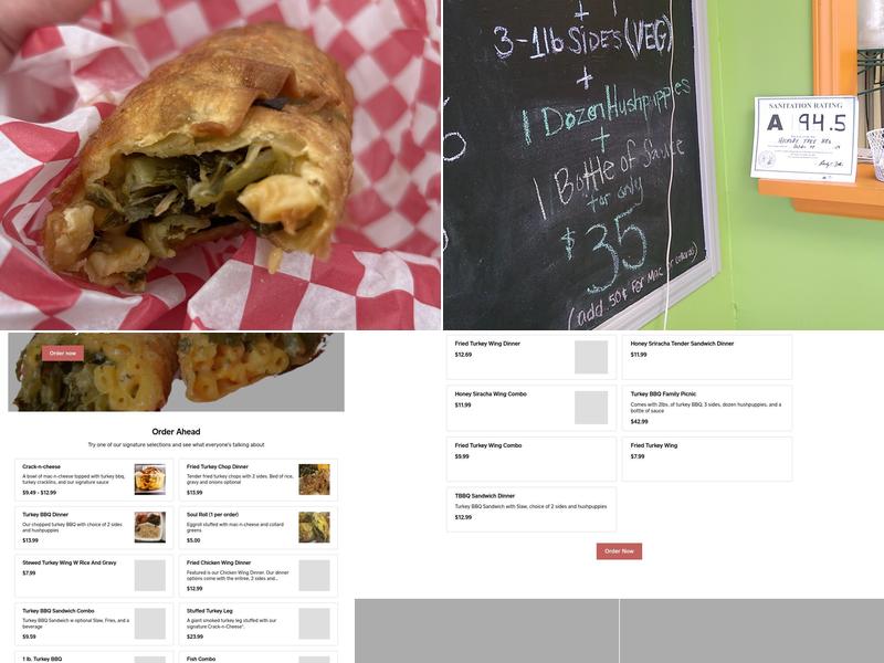 Hickory Tree Turkey BBQ Menu