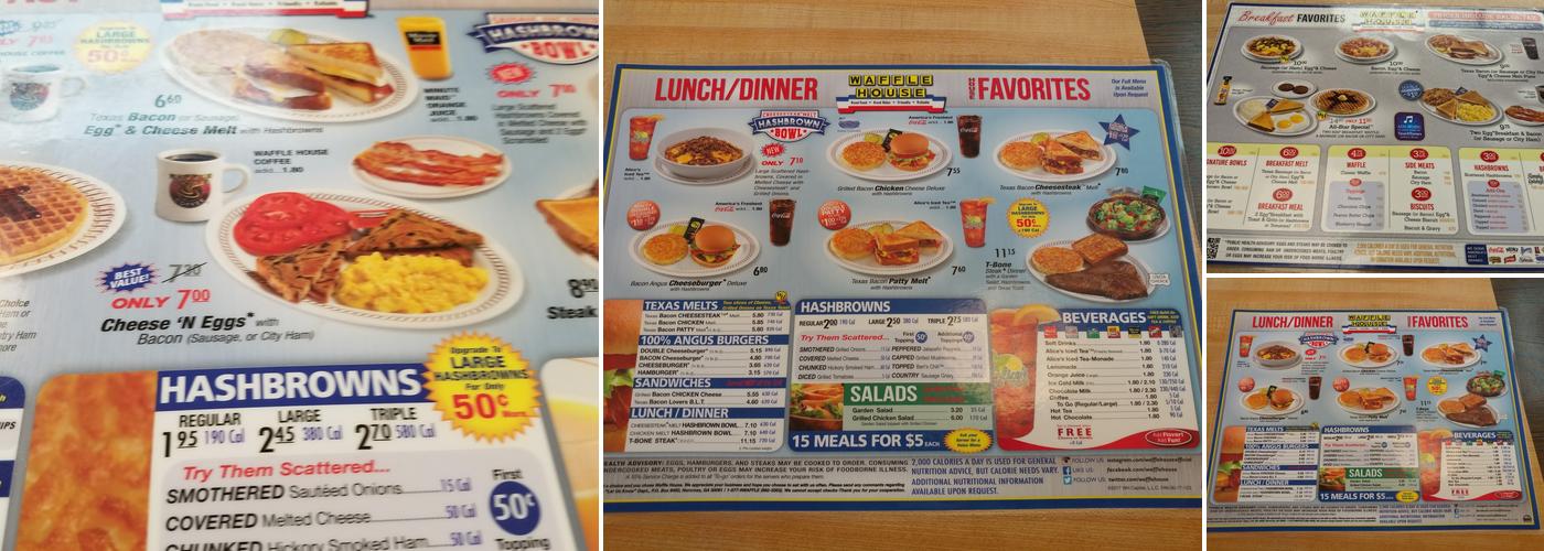Waffle House Menu